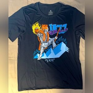 Men’s Black Short Sleeve UTAH JAZZ NBA Graphic T-Shirt “1979” 1st Season In Utah